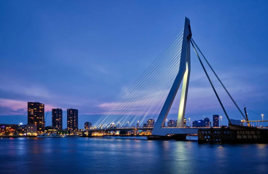 Erasmus Bridge, Rotterdam, South Holland, Netherlands